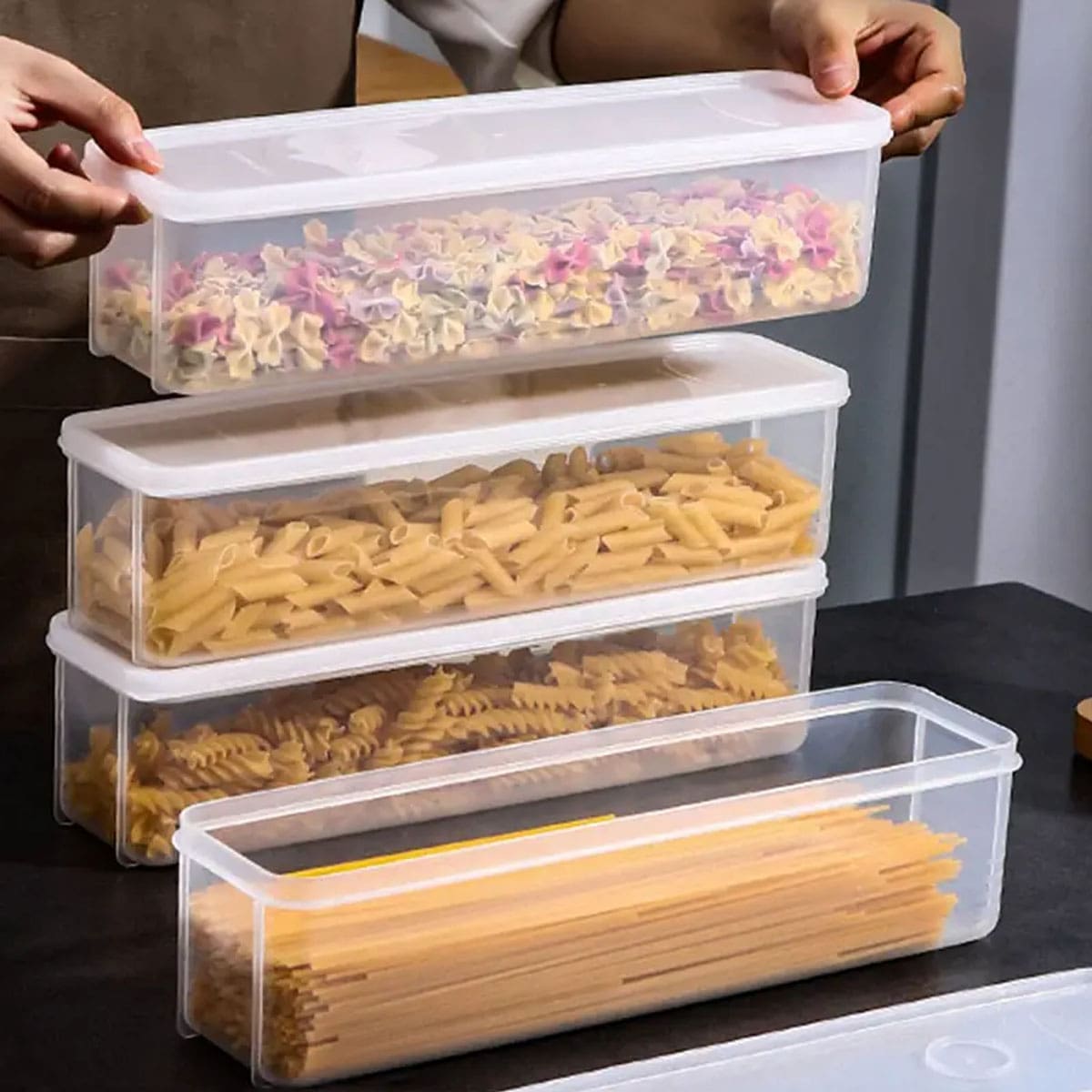 1 Plastic Transparent Storage  - Food Storage With Colander recensione e prezzo