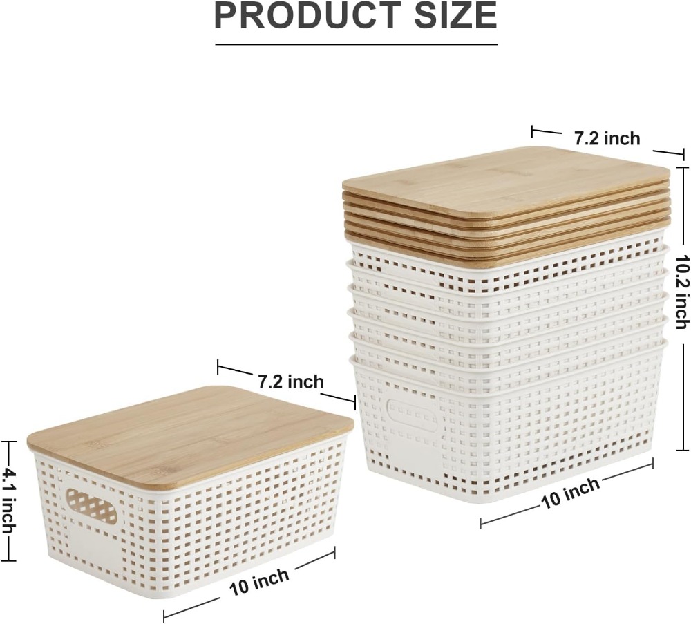 Small Plastic Storage Bins wit - Stackable Pantry Bin recensione e prezzo