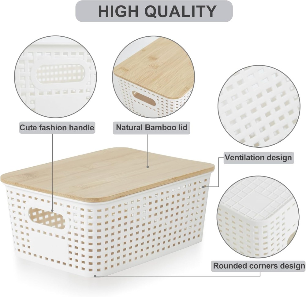 Small Plastic Storage Bins wit - Stackable Pantry Bin recensione e prezzo