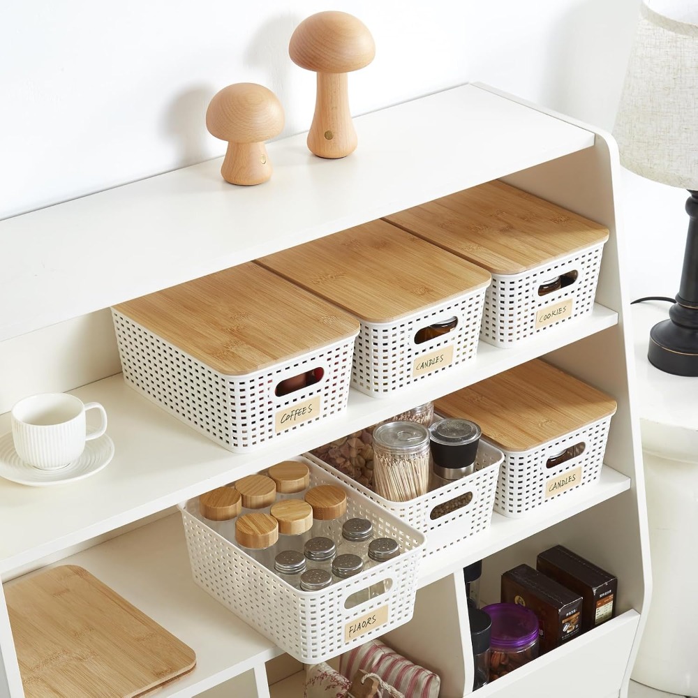 Small Plastic Storage Bins wit - Stackable Pantry Bin recensione e prezzo