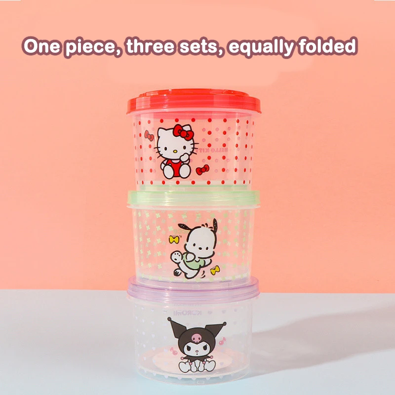 Kitty Bento Box Set 3 Pieces C - Food Storage With Colander recensione e prezzo